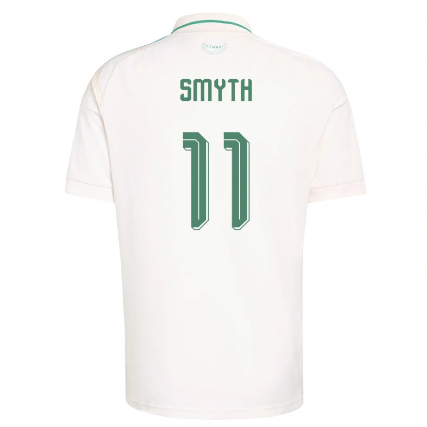 Danxen Dámské Wales Jayden Smyth #11 Bílá Hnědá Zelená Daleko Hráčské Dresy 26-28 Dres