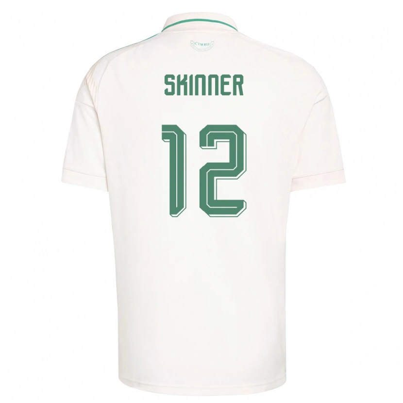 Danxen Dámské Wales Claire Skinner #12 Bílá Hnědá Zelená Daleko Hráčské Dresy 26-28 Dres