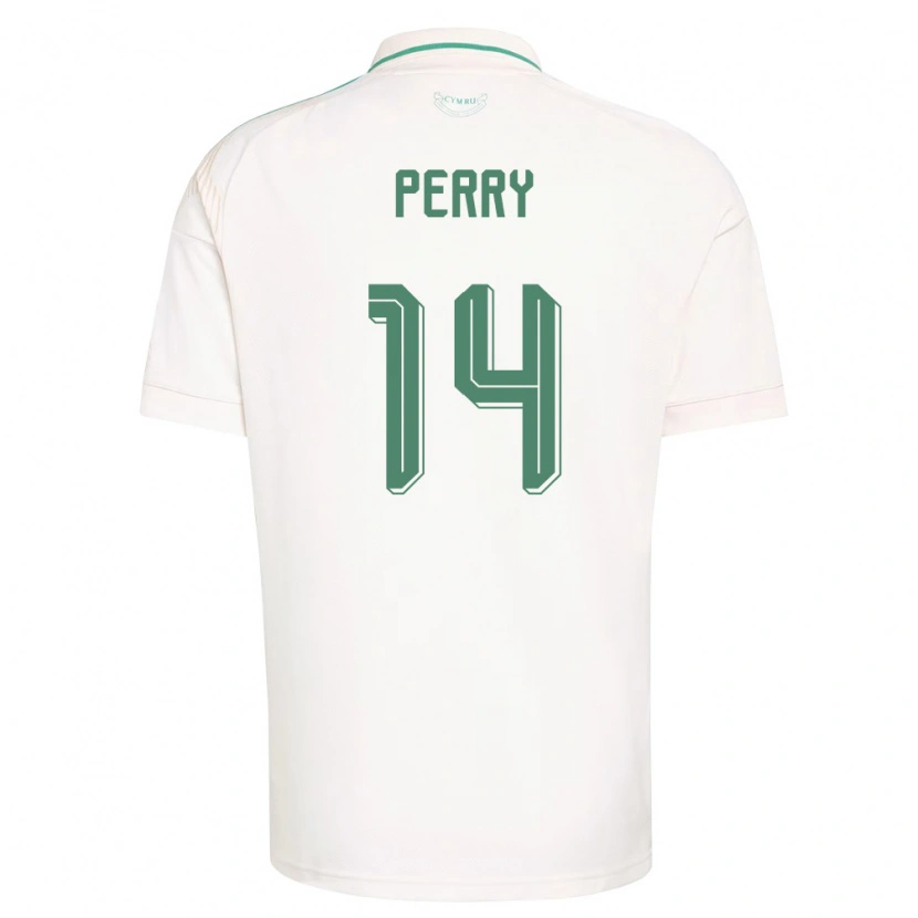 Danxen Dámské Wales Harlan Perry #14 Bílá Hnědá Zelená Daleko Hráčské Dresy 26-28 Dres