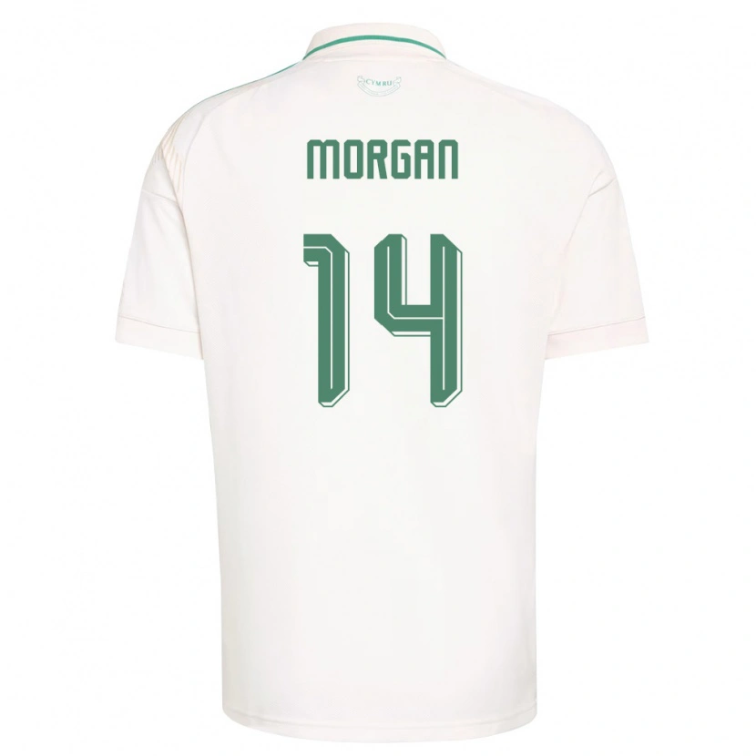 Danxen Dámské Wales George Morgan #14 Bílá Hnědá Zelená Daleko Hráčské Dresy 26-28 Dres