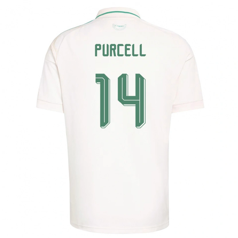 Danxen Dámské Wales Benjamin Purcell #14 Bílá Hnědá Zelená Daleko Hráčské Dresy 26-28 Dres