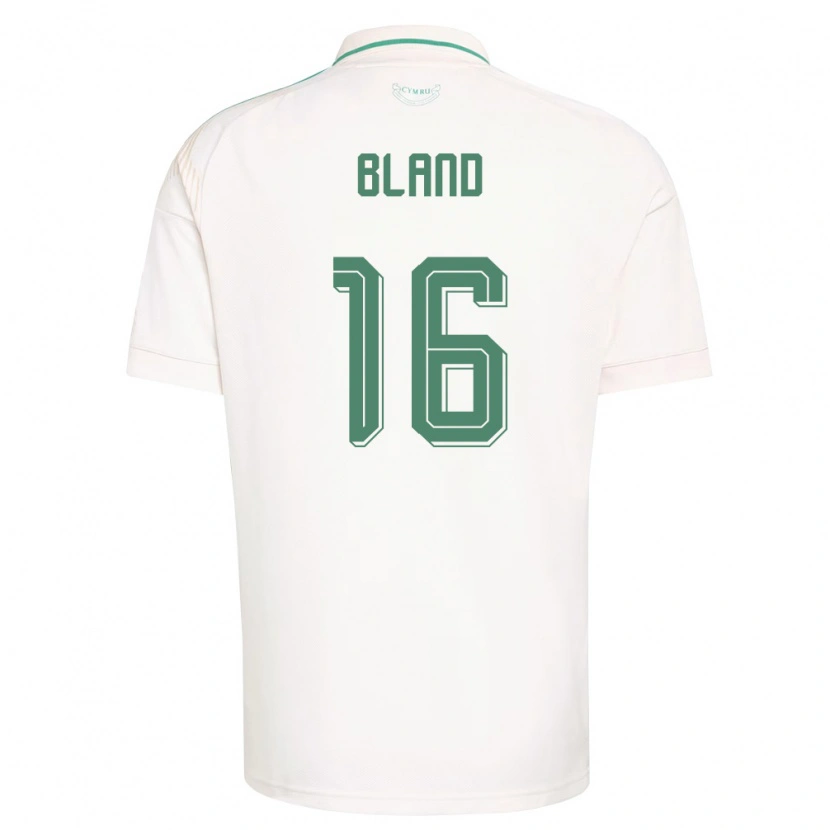 Danxen Dámské Wales Jonathan Bland #16 Bílá Hnědá Zelená Daleko Hráčské Dresy 26-28 Dres