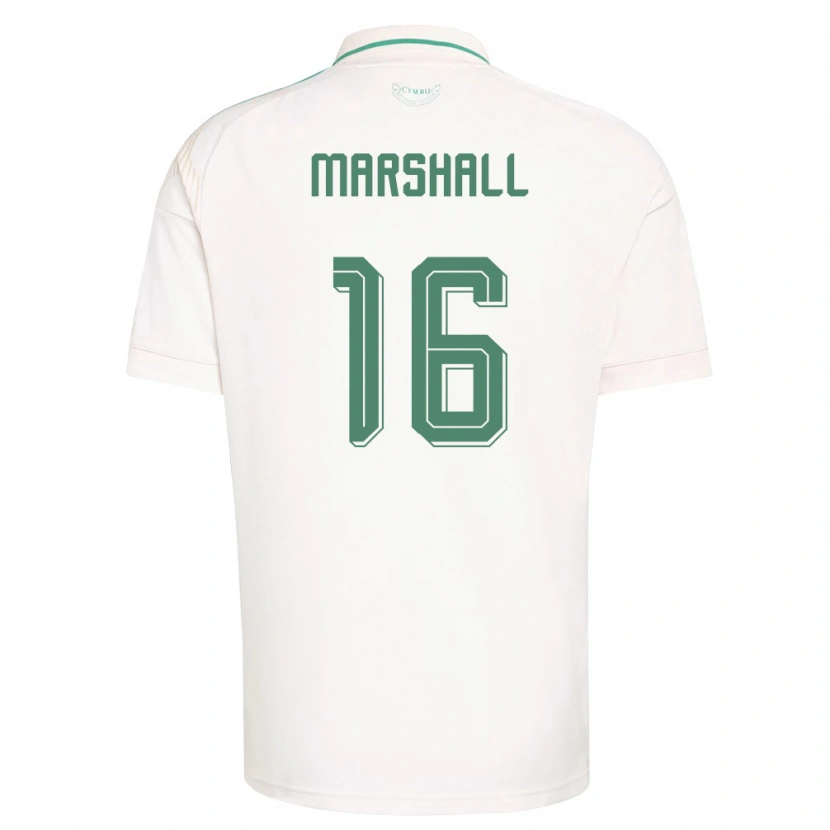 Danxen Dámské Wales Theo Marshall #16 Bílá Hnědá Zelená Daleko Hráčské Dresy 26-28 Dres
