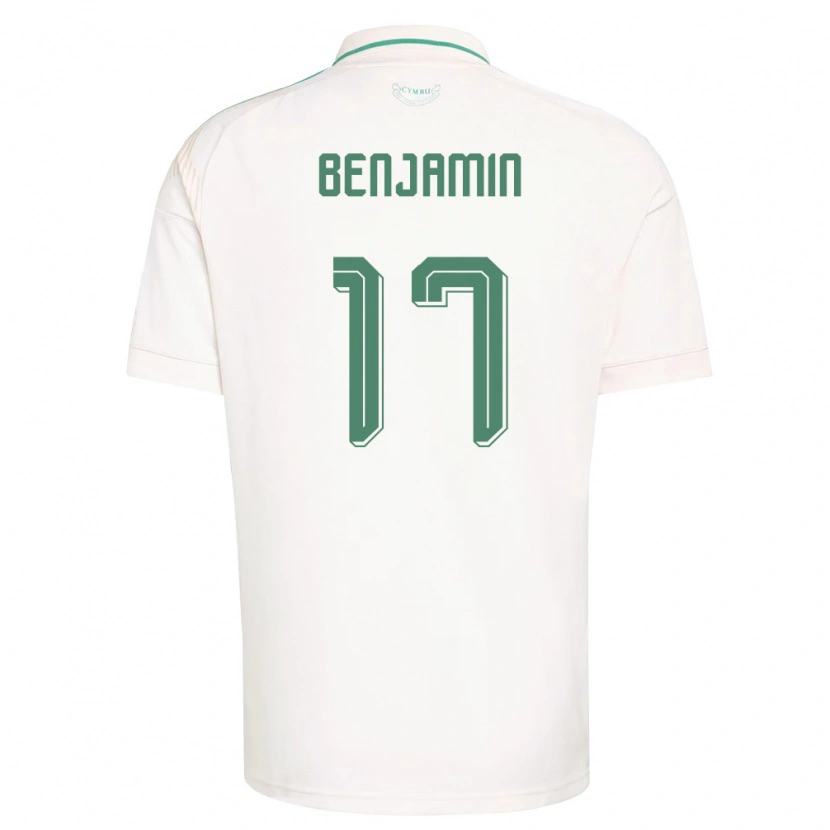 Danxen Dámské Wales Omari Benjamin #17 Bílá Hnědá Zelená Daleko Hráčské Dresy 26-28 Dres