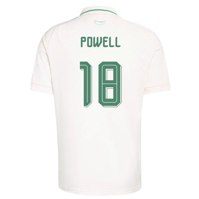 Danxen Dámské Wales Ella Powell #18 Bílá Hnědá Zelená Daleko Hráčské Dresy 26-28 Dres