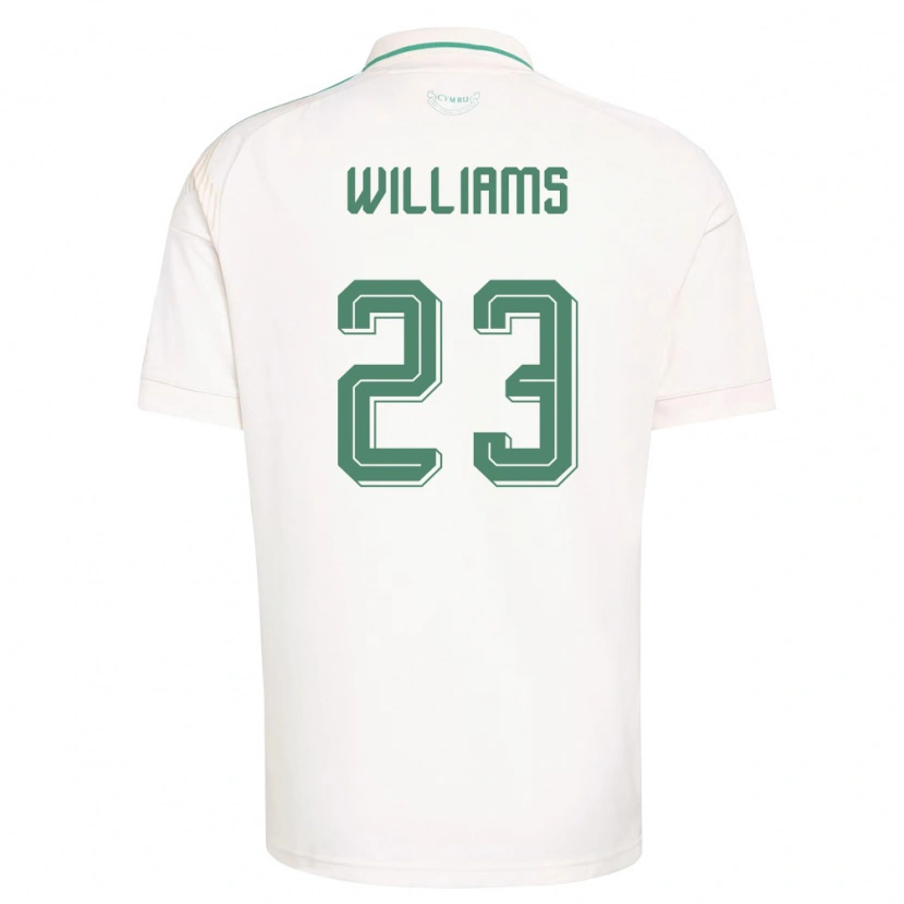 Danxen Dámské Wales Chloe Williams #23 Bílá Hnědá Zelená Daleko Hráčské Dresy 26-28 Dres