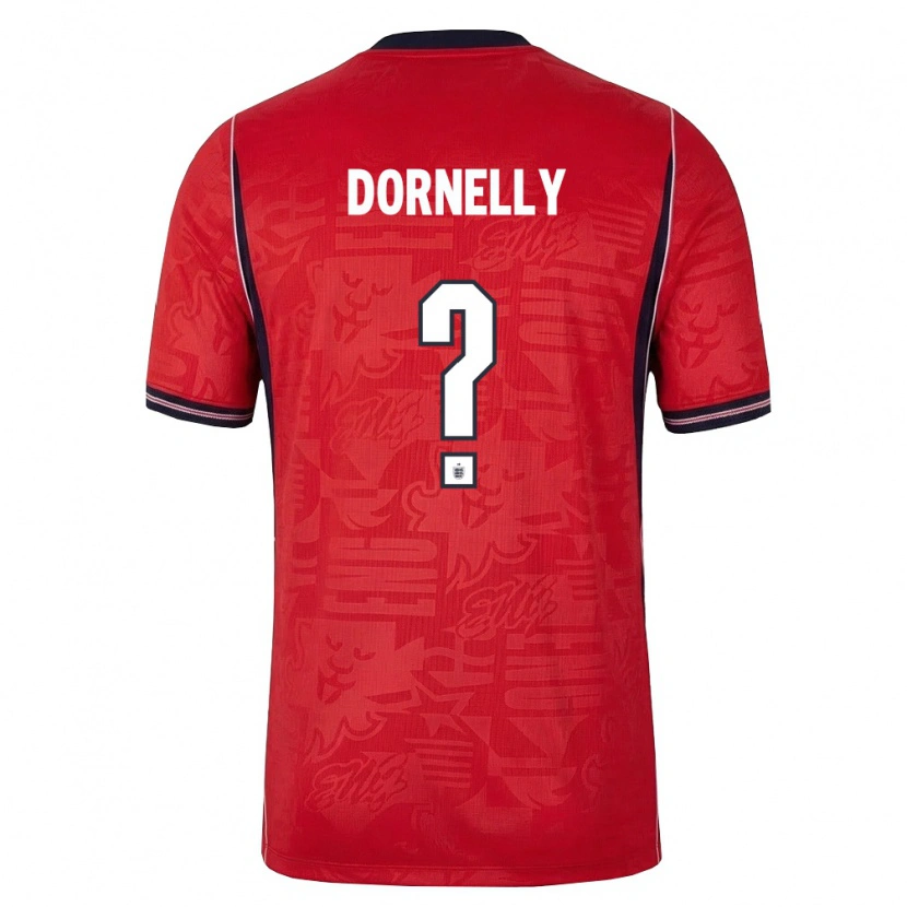 Danxen Dámské Anglie James Dornelly #0 Červená Námořnická Bílá Daleko Hráčské Dresy 26-28 Dres