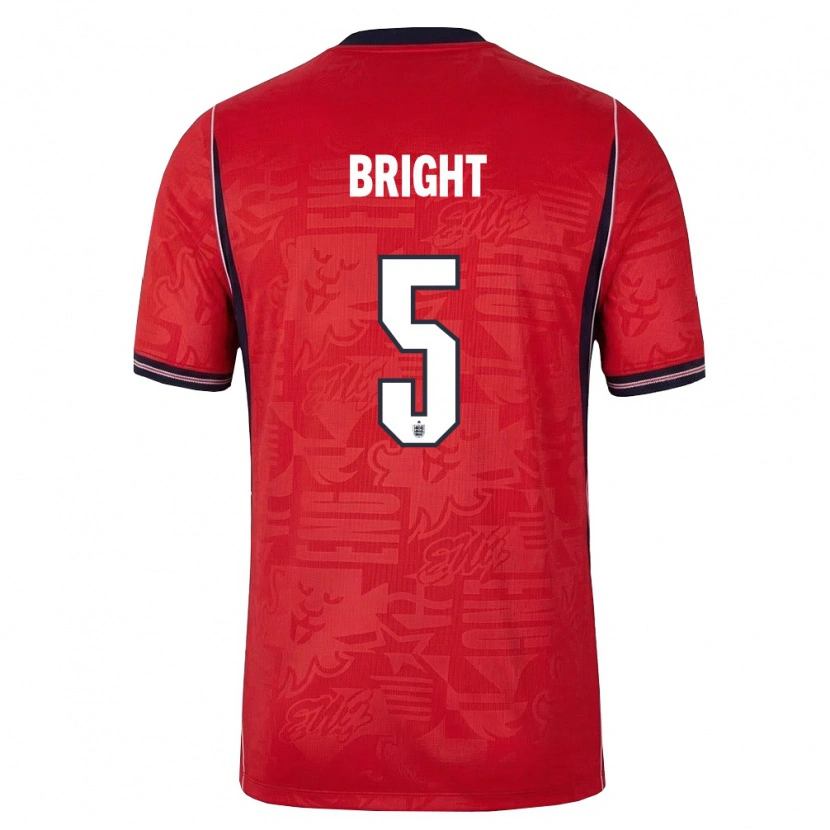 Danxen Dámské Anglie Millie Bright #5 Červená Námořnická Bílá Daleko Hráčské Dresy 26-28 Dres