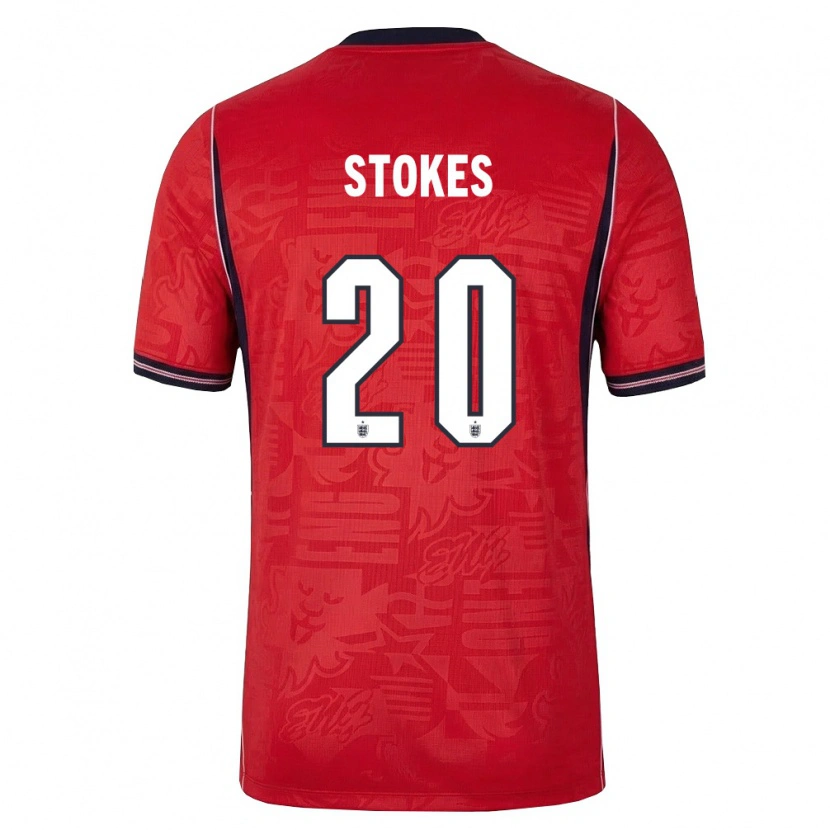 Danxen Dámské Anglie Demi Stokes #20 Červená Námořnická Bílá Daleko Hráčské Dresy 26-28 Dres