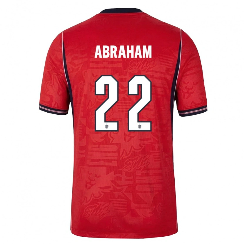 Danxen Dámské Anglie Tammy Abraham #22 Červená Námořnická Bílá Daleko Hráčské Dresy 26-28 Dres