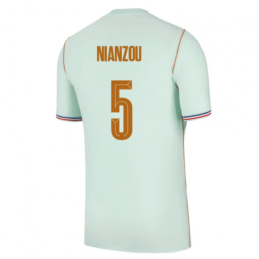 Danxen Dámské Francie Tanguy Nianzou #5 Zelená Zlatá Daleko Hráčské Dresy 26-28 Dres