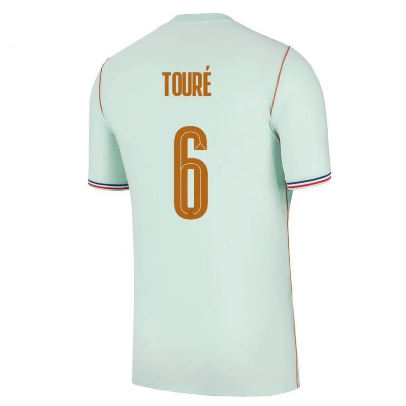 Danxen Dámské Francie Ilane Touré #6 Zelená Zlatá Daleko Hráčské Dresy 26-28 Dres