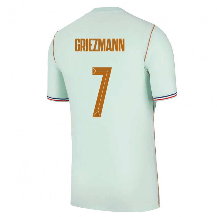 Danxen Dámské Francie Antoine Griezmann #7 Zelená Zlatá Daleko Hráčské Dresy 26-28 Dres