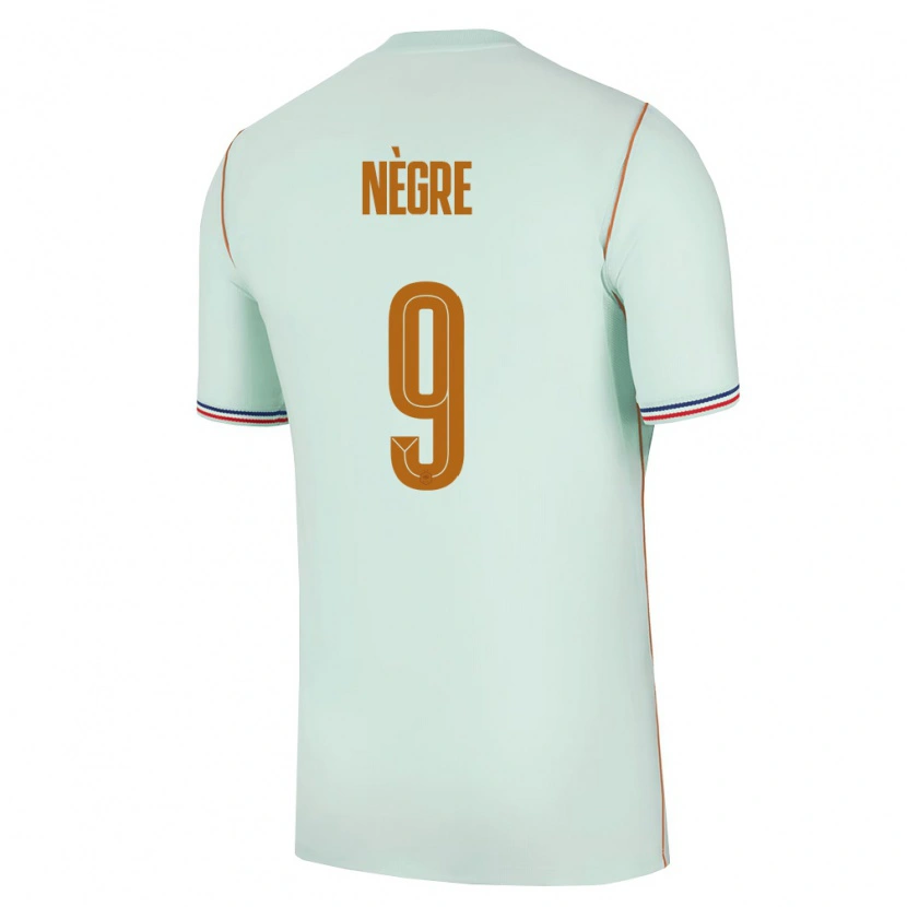 Danxen Dámské Francie Thibo Nègre #9 Zelená Zlatá Daleko Hráčské Dresy 26-28 Dres