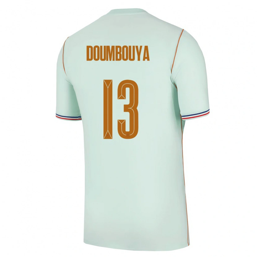 Danxen Dámské Francie Amidou Doumbouya #13 Zelená Zlatá Daleko Hráčské Dresy 26-28 Dres