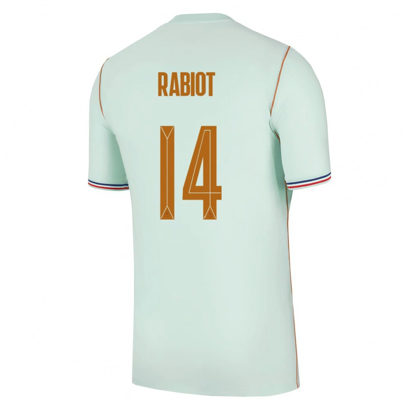 Danxen Dámské Francie Adrien Rabiot #14 Zelená Zlatá Daleko Hráčské Dresy 26-28 Dres