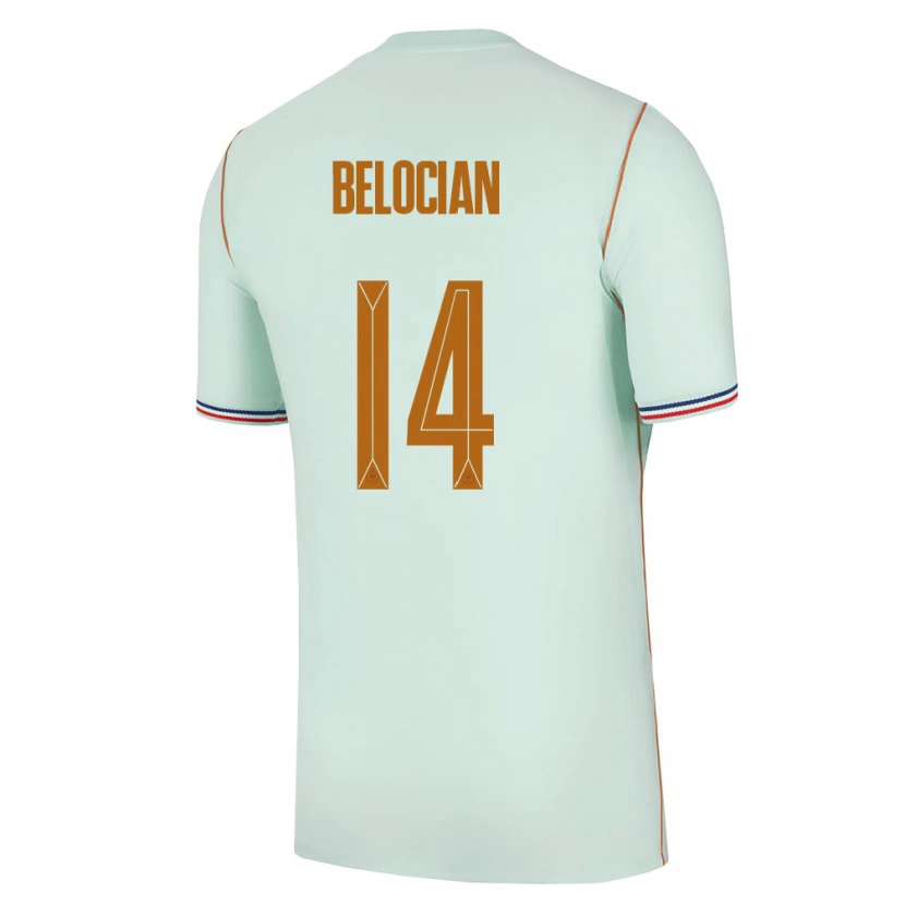Danxen Dámské Francie Jeanuël Belocian #14 Zelená Zlatá Daleko Hráčské Dresy 26-28 Dres