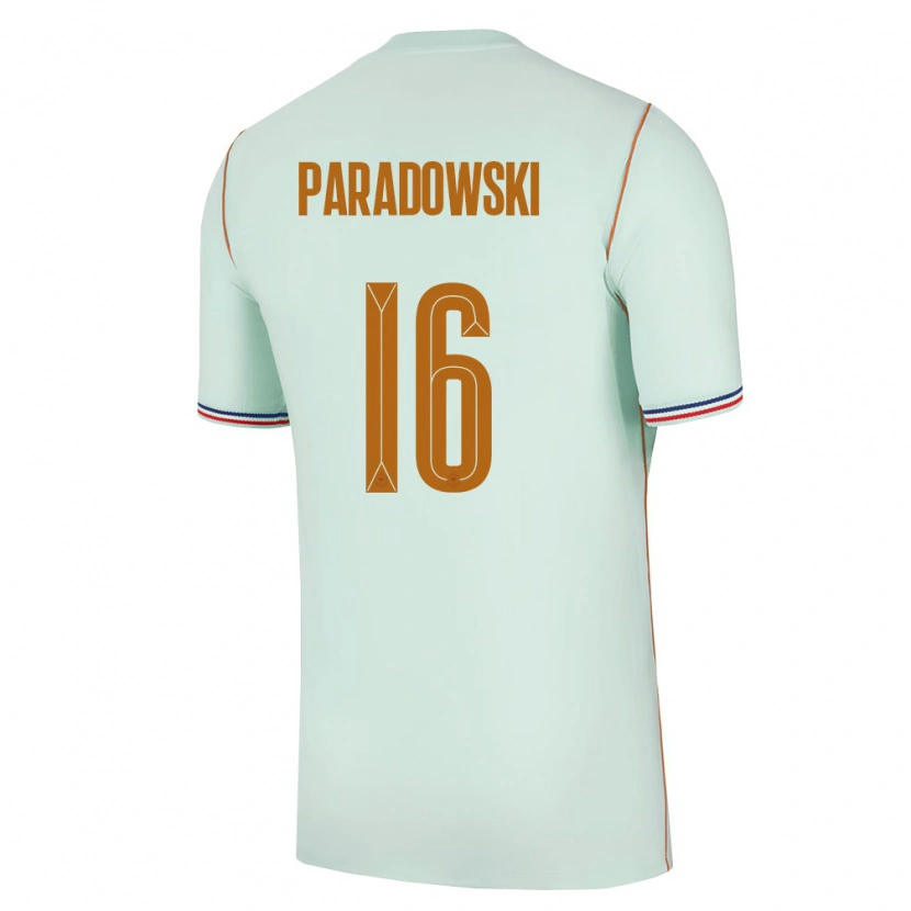 Danxen Dámské Francie Tao Paradowski #16 Zelená Zlatá Daleko Hráčské Dresy 26-28 Dres