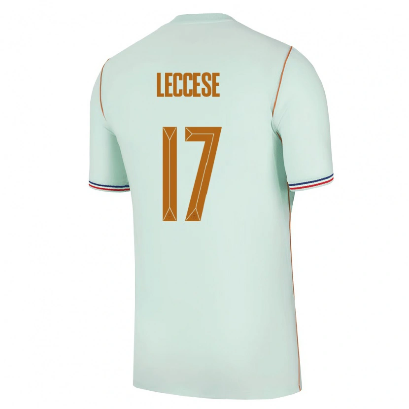 Danxen Dámské Francie Milan Leccese #17 Zelená Zlatá Daleko Hráčské Dresy 26-28 Dres