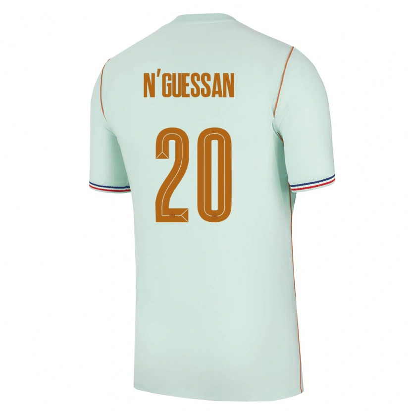 Danxen Dámské Francie Djylian N'guessan #20 Zelená Zlatá Daleko Hráčské Dresy 26-28 Dres