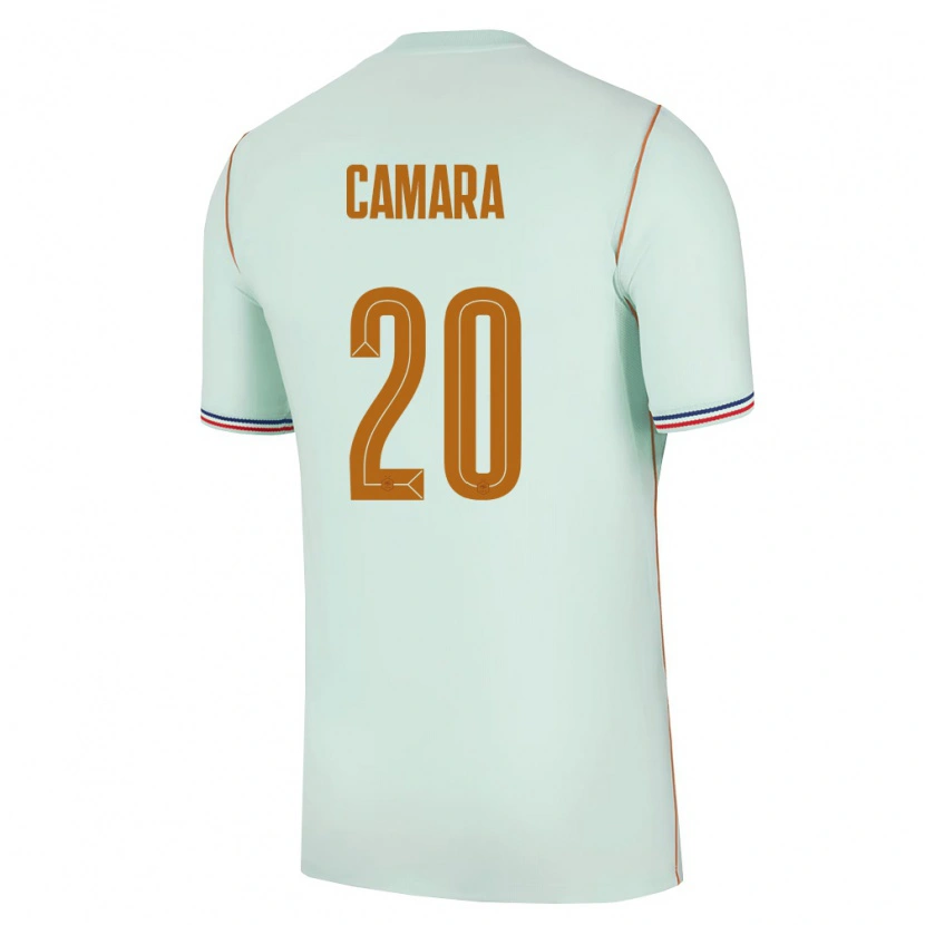 Danxen Dámské Francie Ousmane Camara #20 Zelená Zlatá Daleko Hráčské Dresy 26-28 Dres