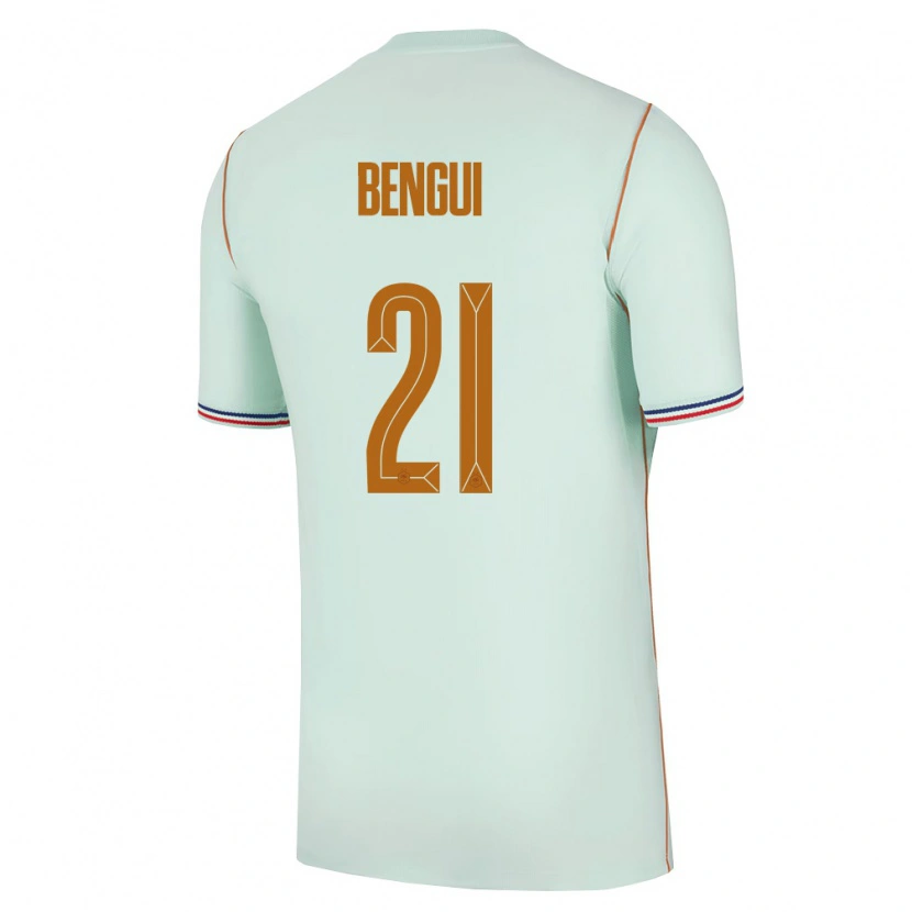 Danxen Dámské Francie Justin Bengui #21 Zelená Zlatá Daleko Hráčské Dresy 26-28 Dres