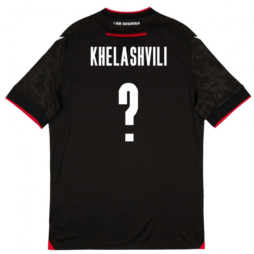 Danxen Dámské Georgia Luka Khelashvili #0 Černá Bílá Červená Daleko Hráčské Dresy 26-28 Dres