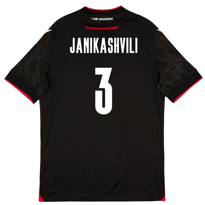 Danxen Dámské Georgia Mariami Janikashvili #3 Černá Bílá Červená Daleko Hráčské Dresy 26-28 Dres