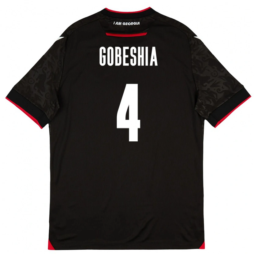 Danxen Dámské Georgia Tengo Gobeshia #4 Černá Bílá Červená Daleko Hráčské Dresy 26-28 Dres