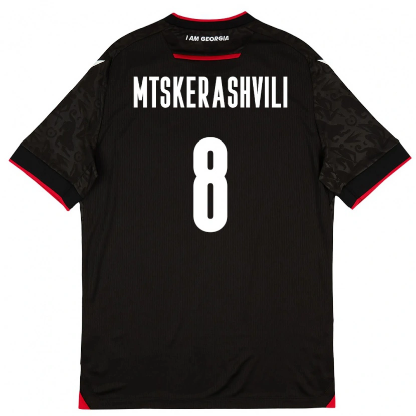 Danxen Dámské Georgia Lizi Mtskerashvili #8 Černá Bílá Červená Daleko Hráčské Dresy 26-28 Dres