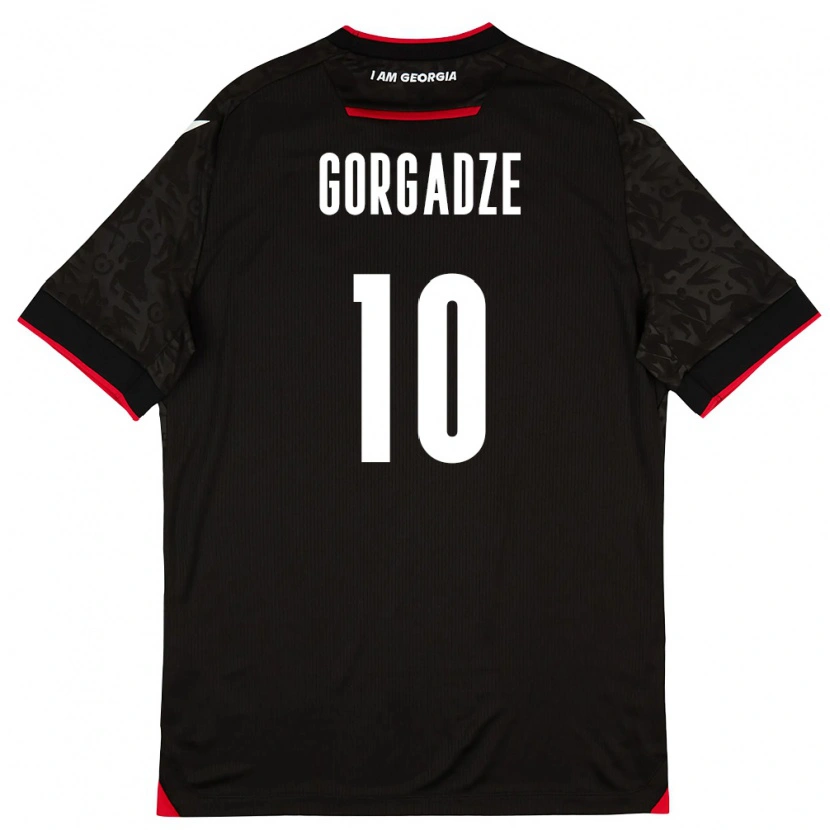 Danxen Dámské Georgia Giorgi Gorgadze #10 Černá Bílá Červená Daleko Hráčské Dresy 26-28 Dres