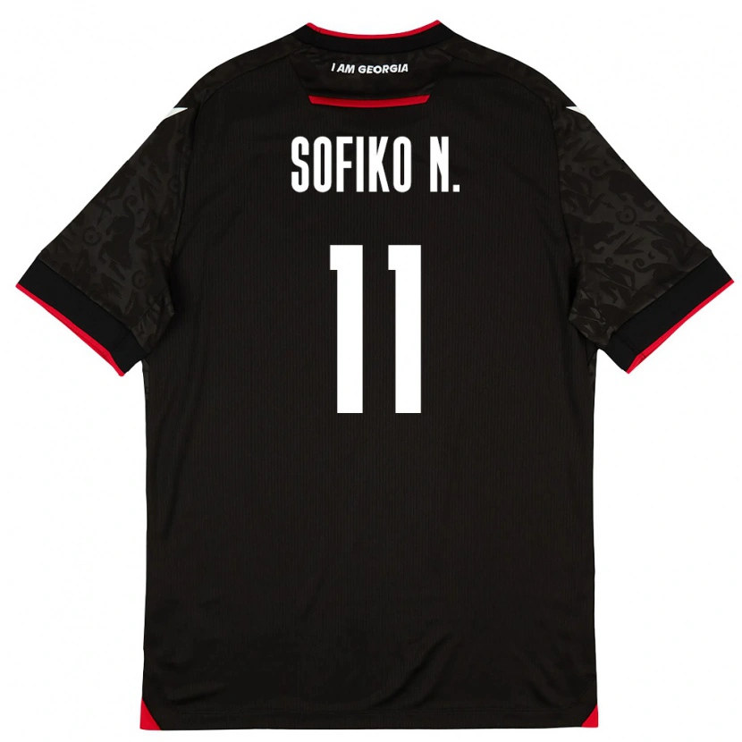 Danxen Dámské Georgia Sofiko Narsia #11 Černá Bílá Červená Daleko Hráčské Dresy 26-28 Dres