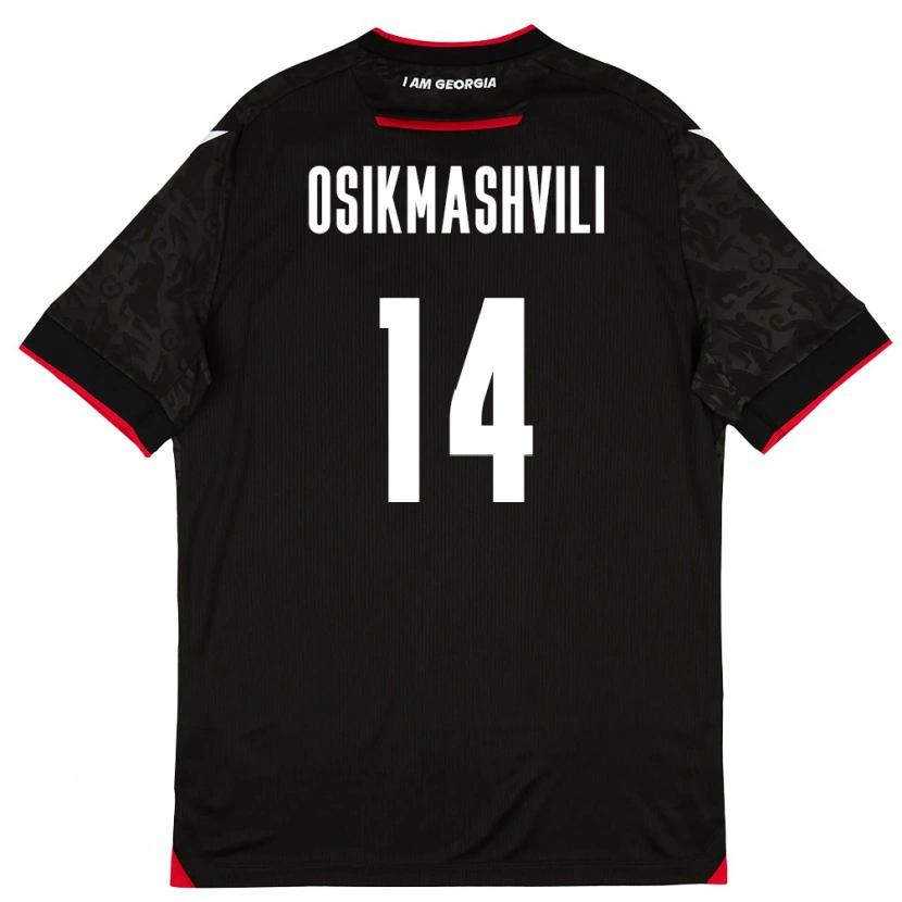 Danxen Dámské Georgia Levan Osikmashvili #14 Černá Bílá Červená Daleko Hráčské Dresy 26-28 Dres