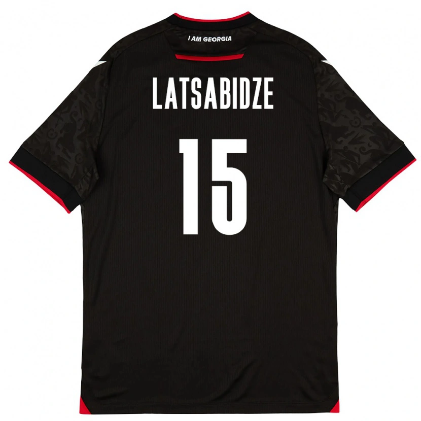 Danxen Dámské Georgia Luka Latsabidze #15 Černá Bílá Červená Daleko Hráčské Dresy 26-28 Dres