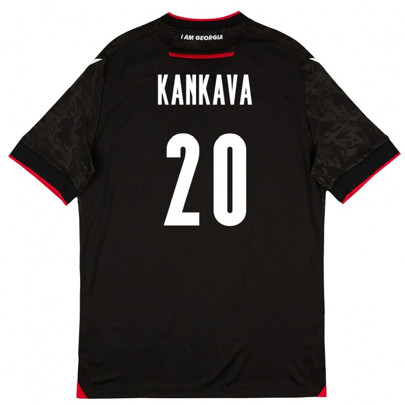 Danxen Dámské Georgia Jaba Kankava #20 Černá Bílá Červená Daleko Hráčské Dresy 26-28 Dres