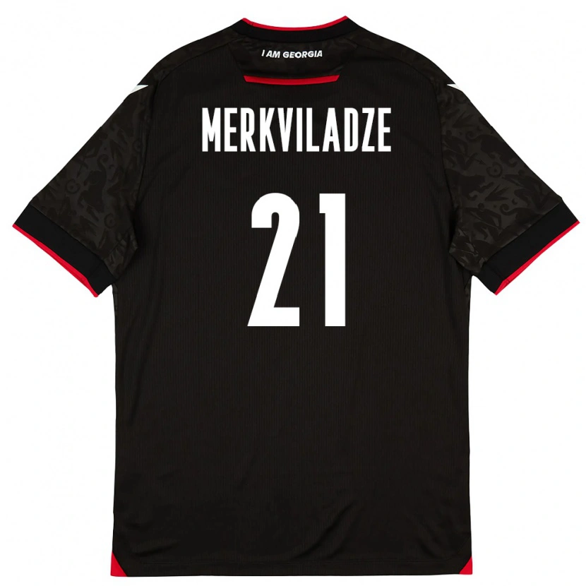 Danxen Dámské Georgia Dachi Merkviladze #21 Černá Bílá Červená Daleko Hráčské Dresy 26-28 Dres