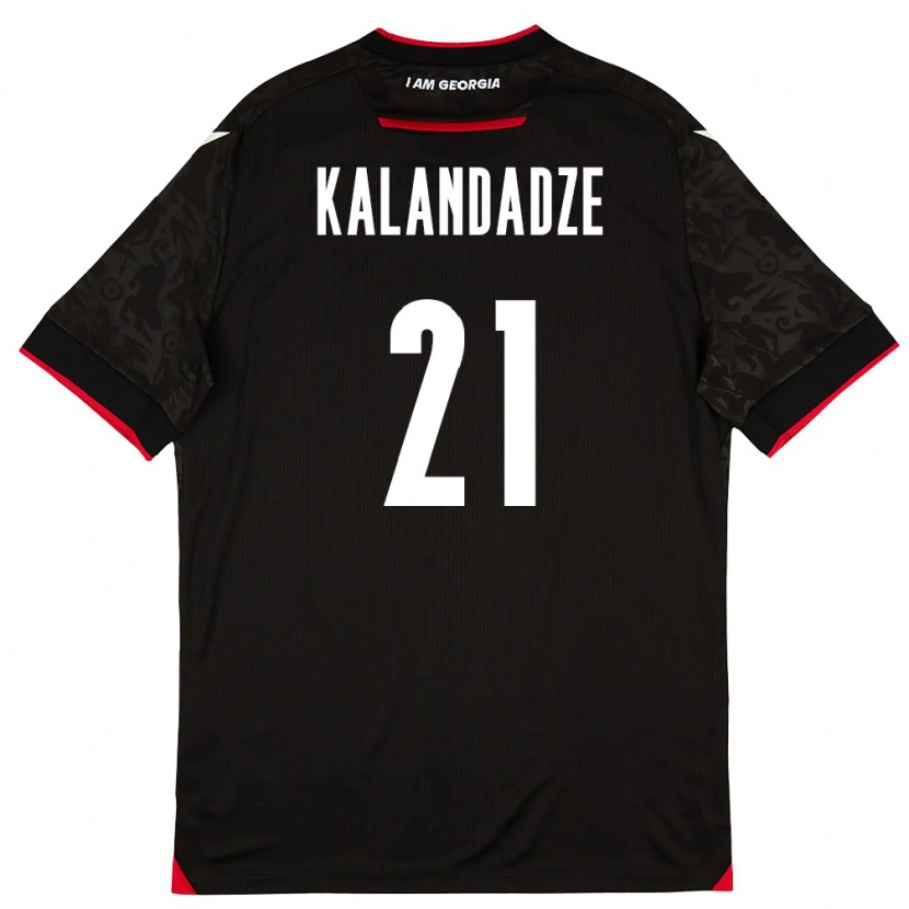 Danxen Dámské Georgia Mariam Kalandadze #21 Černá Bílá Červená Daleko Hráčské Dresy 26-28 Dres