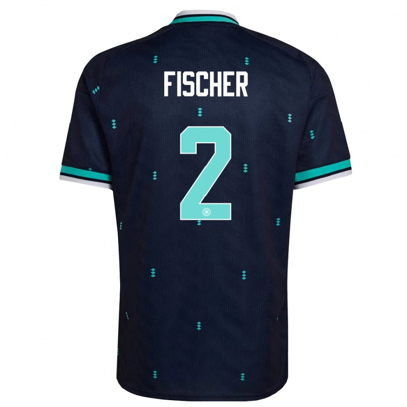 Danxen Dámské Německo Kilian Fischer #2 Námořnická Nebeská Modrá Bílá Daleko Hráčské Dresy 26-28 Dres