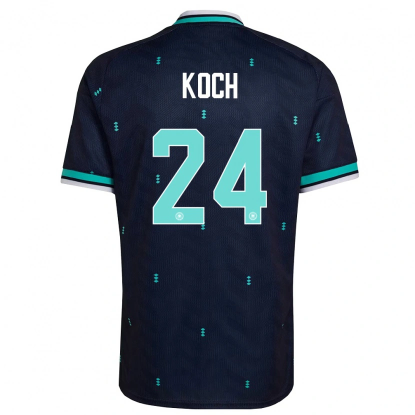 Danxen Dámské Německo Robin Koch #24 Námořnická Nebeská Modrá Bílá Daleko Hráčské Dresy 26-28 Dres