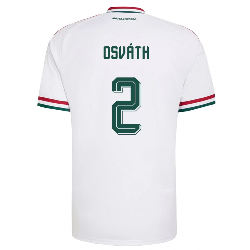 Danxen Dámské Maďarsko Attila Osváth #2 Bílá Červená Zelená Daleko Hráčské Dresy 26-28 Dres