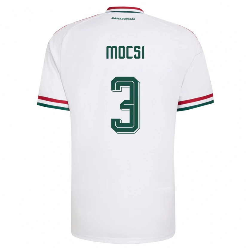 Danxen Dámské Maďarsko Attila Mocsi #3 Bílá Červená Zelená Daleko Hráčské Dresy 26-28 Dres