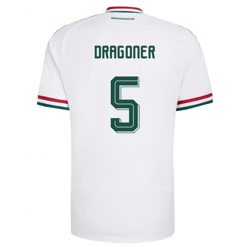 Danxen Dámské Maďarsko Áron Dragóner #5 Bílá Červená Zelená Daleko Hráčské Dresy 26-28 Dres