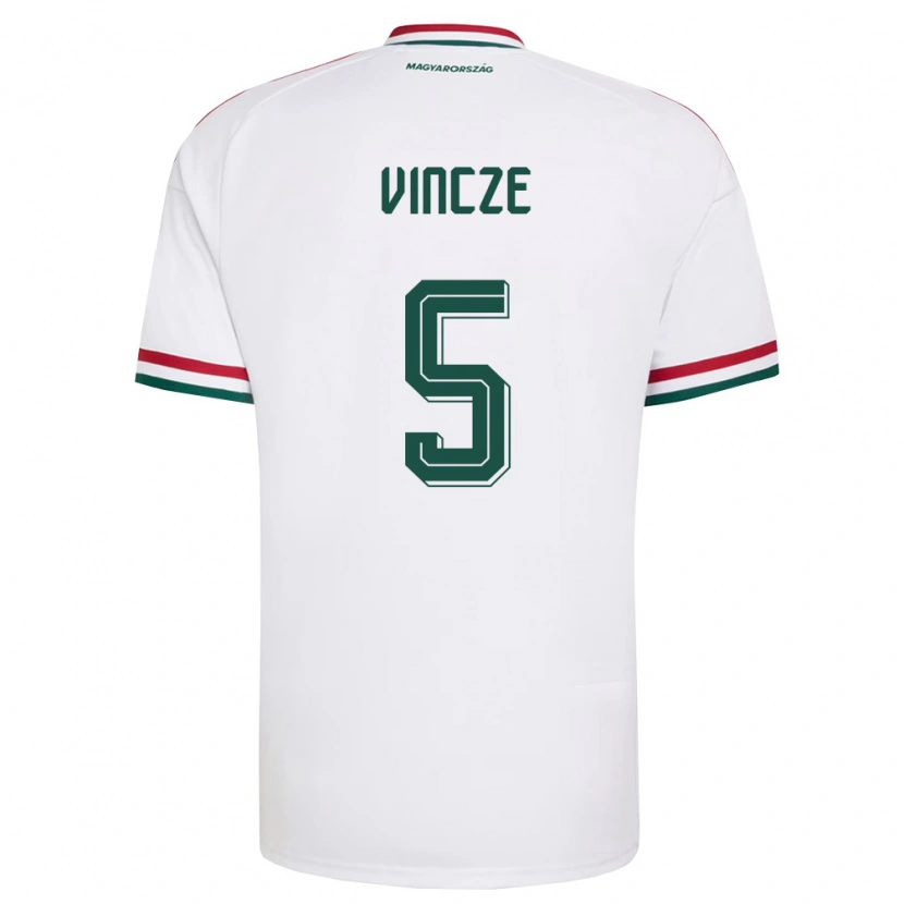 Danxen Dámské Maďarsko Tamás Vincze #5 Bílá Červená Zelená Daleko Hráčské Dresy 26-28 Dres