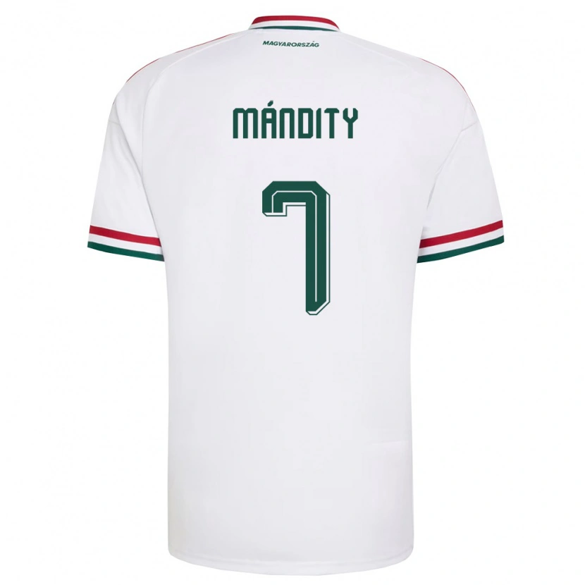 Danxen Dámské Maďarsko Márkó Mándity #7 Bílá Červená Zelená Daleko Hráčské Dresy 26-28 Dres