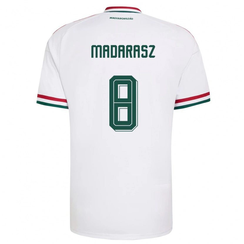 Danxen Dámské Maďarsko Ádám Madarász #8 Bílá Červená Zelená Daleko Hráčské Dresy 26-28 Dres