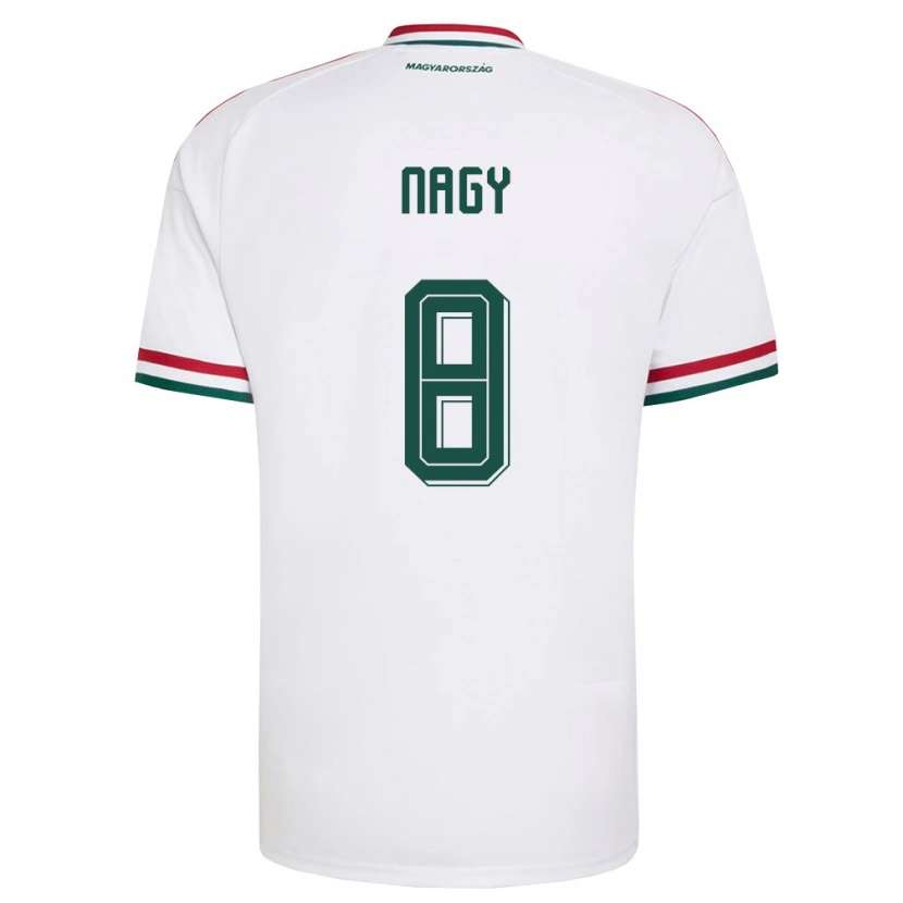 Danxen Dámské Maďarsko Ádám Nagy #8 Bílá Červená Zelená Daleko Hráčské Dresy 26-28 Dres