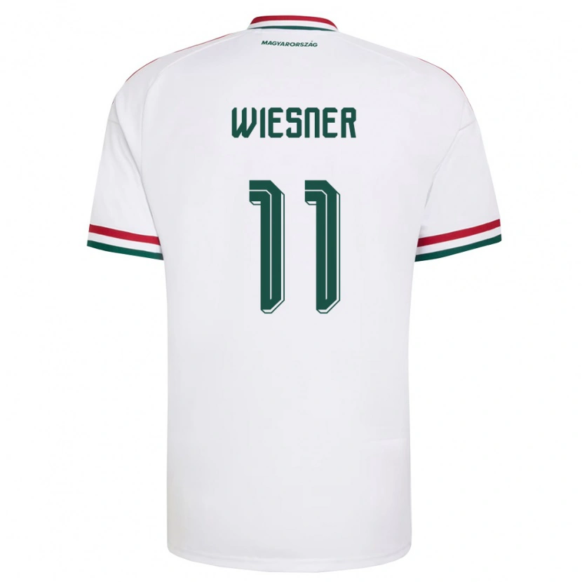Danxen Dámské Maďarsko Balázs Wiesner #11 Bílá Červená Zelená Daleko Hráčské Dresy 26-28 Dres