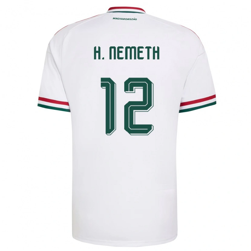 Danxen Dámské Maďarsko Hanna Németh #12 Bílá Červená Zelená Daleko Hráčské Dresy 26-28 Dres