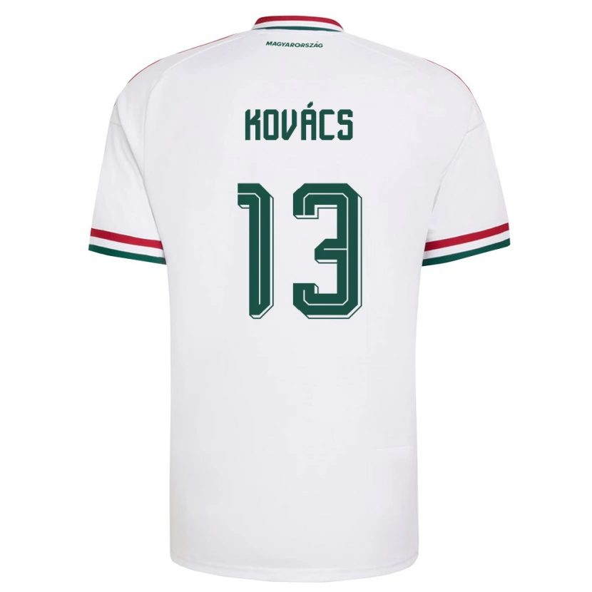 Danxen Dámské Maďarsko Patrik Kovács #13 Bílá Červená Zelená Daleko Hráčské Dresy 26-28 Dres