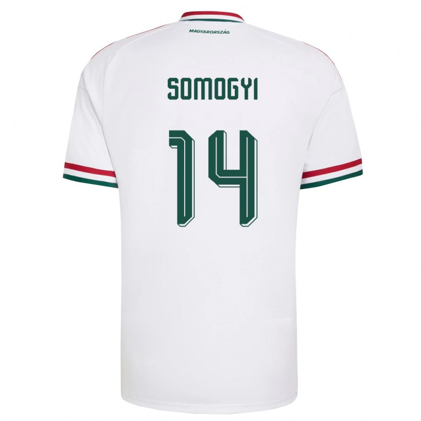 Danxen Dámské Maďarsko Ádám Somogyi #14 Bílá Červená Zelená Daleko Hráčské Dresy 26-28 Dres